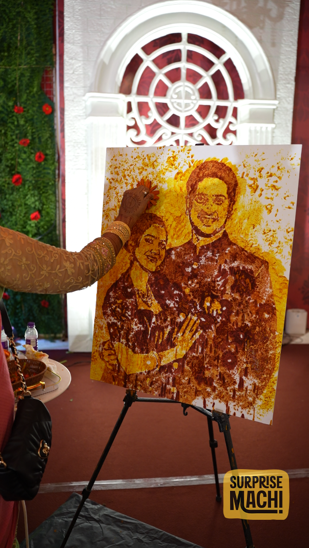 ART IN THE MOMENT – TURMERIC HANDPRINT ART